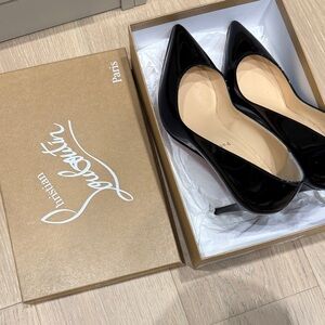 Christian Louboutin Black Patent pigalle 85 pumps Heels